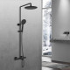 Душевая стойка Vincea Desire VSFS-1D1TMB с термостатом, черная матовая, цвет черный, штанга 118.7 см