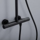 Душевая стойка Vincea Desire VSFS-1D0TMB с термостатом, черная матовая, цвет черный, штанга 119.02 см