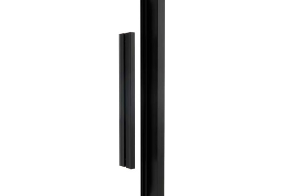 Душевая дверь в нишу Vincea Slim Soft 140 см, профиль черный, стекло прозрачное, раздвижная, с покрытием анти-капля