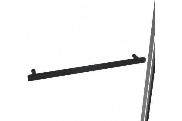 Душевая дверь в нишу Vincea Slim Soft 120 см, профиль черный, стекло прозрачное, раздвижная, с покрытием анти-капля