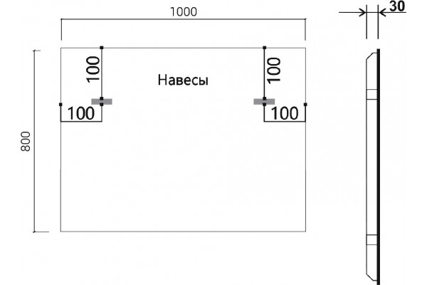 Зеркало Vincea VLM-3VN100 100х80, с подсветкой