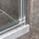 Душевой уголок Vincea Slim-U VSR-2SU9012CL 120x90 см, профиль хром, стекло прозрачное, прямоугольный, двери раздвижные