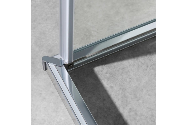 Душевой уголок Vincea Slim-U VSS-2SU8010CL 100x80 см, профиль хром, стекло прозрачное, прямоугольный, двери раздвижные