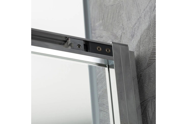 Душевой уголок Vincea Slim-U VSS-2SU8010CL 100x80 см, профиль хром, стекло прозрачное, прямоугольный, двери раздвижные