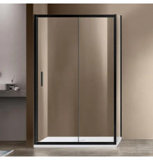 Душевой уголок Vincea Garda VSR-1G1012CLB 120x100 см, профиль черный, стекло прозрачное, двери раздвижные