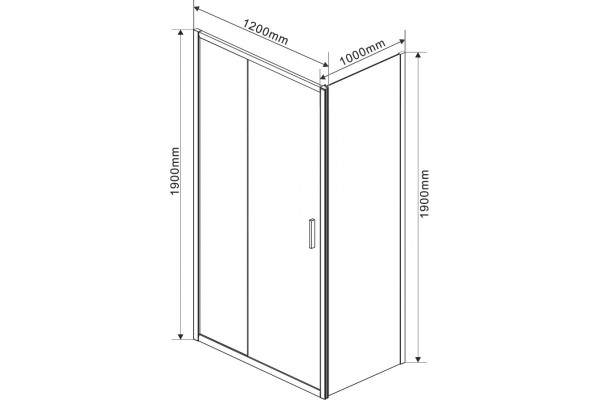 Душевой уголок Vincea Garda VSR-1G1012CLB 120x100 см, профиль черный, стекло прозрачное, двери раздвижные