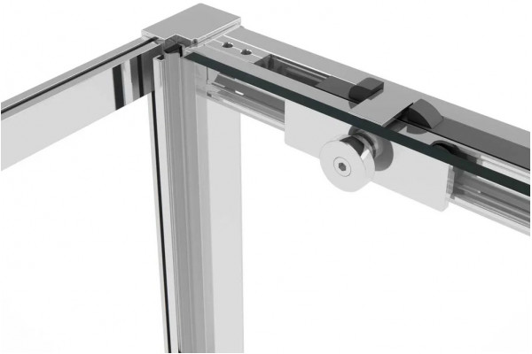 Душевой уголок Vincea Slim Soft VSR-1SS1013CL 130x100, профиль хром, стекло прозрачное, двери раздвижные, с покрытием анти-капля