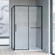 Душевой уголок Vincea Slim Soft VSR-1SS9014CLB 140x90, профиль черный, стекло прозрачное, двери раздвижные, с покрытием анти-капля