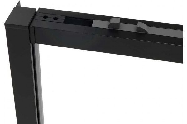 Душевой уголок Vincea Slim Soft VSR-1SS9014CLB 140x90, профиль черный, стекло прозрачное, двери раздвижные, с покрытием анти-капля