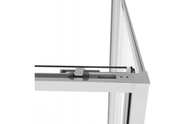 Душевой уголок Vincea Slim Soft VSR-1SS9014CL 140x90, профиль хром, стекло прозрачное, двери раздвижные, с покрытием анти-капля