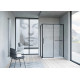 Душевой уголок Vincea Slim Soft VSR-1SS9012CLB 120x90, профиль черный, стекло прозрачное, двери раздвижные, с покрытием анти-капля