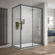 Душевой уголок Vincea Slim-U VSR-2SU9012CLB 120x90 см, профиль матовый черный, стекло прозрачное, прямоугольный, двери раздвижные