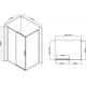 Душевой уголок Vincea Slim-U VSR-2SU9012CLB 120x90 см, профиль матовый черный, стекло прозрачное, прямоугольный, двери раздвижные