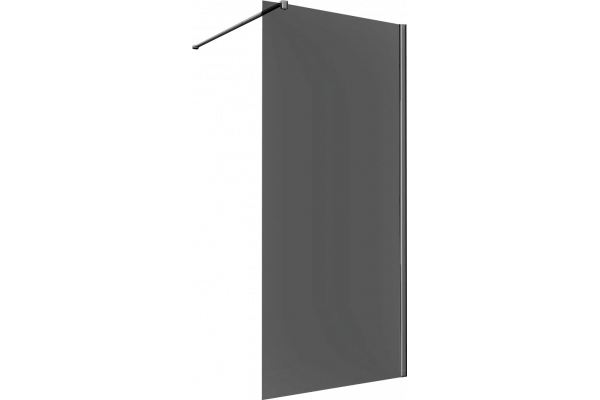 Душевая перегородка Vincea Walk-in VSW-1H800CGGM 80 см, профиль вороненая сталь, стекло тонированное в современном стиле