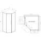 Душевой уголок Vincea Show VSP1-4SH100CL 100x100, профиль хром, двери раздвижные, стекло прозрачное