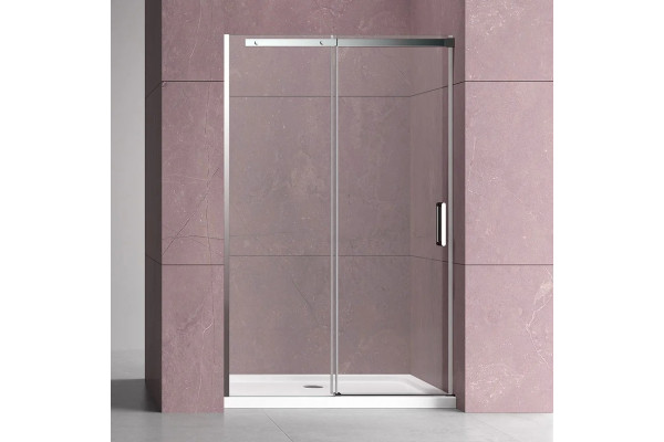 Душевая дверь в нишу Vincea Dice VDS-4D120CL 120 см, профиль хром, раздвижная, стекло прозрачное