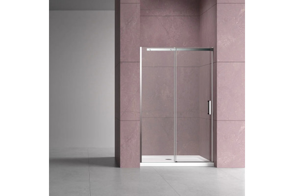 Душевая дверь в нишу Vincea Dice VDS-4D120CL 120 см, профиль хром, раздвижная, стекло прозрачное