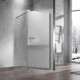 Душевая перегородка Vincea Walk-in VSW-1H900MRGM 90 см, профиль вороненая сталь, стекло зеркальное в современном стиле