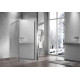 Душевая перегородка Vincea Walk-in VSW-1H900MRGM 90 см, профиль вороненая сталь, стекло зеркальное в современном стиле