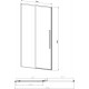 Душевая дверь в нишу Vincea Slim-N VDS-4SN130CLB 130 см, профиль черный, раздвижная, стекло прозрачное