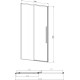 Душевая дверь в нишу Vincea Slim-N VDS-4SN120CLB 120 см, профиль черный, раздвижная, стекло прозрачное