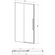 Душевая дверь в нишу Vincea Slim-N VDS-4SN110CLB 110 см, профиль черный, раздвижная, стекло прозрачное