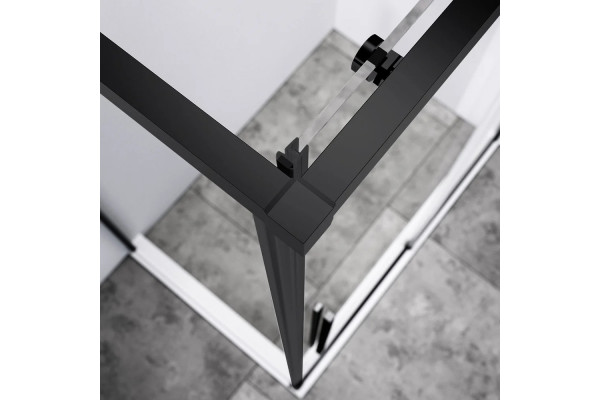 Душевой уголок Vincea Slim-N VSR-4SN8014CLB 140х80 см, профиль черный в современном стиле