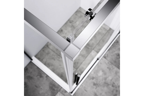 Душевой уголок Vincea Slim-N VSR-4SN8010CL 100х80 см, профиль хром, двери раздвижные, стекло прозрачное