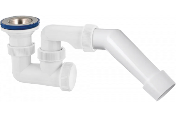 Сифон для поддона Virplast Универсал 30975111 выпуск с уклоном, белый