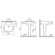 Раковина VitrA Istanbul 4251B003P напольная цвет белый, овальная