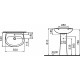 Раковина VitrA Normus 9600B003 цвет белый, полукруглая
