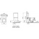 Унитаз-компакт VitrA Shift 9843B003-7200 белый, прямоугольный, 38x64.5 см