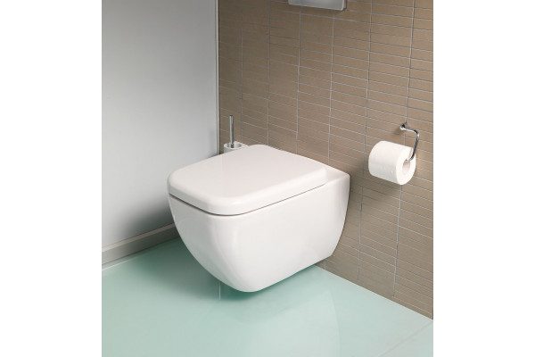 Комплект Geberit Duofix Delta 458.124.21.1 3 в 1 с кнопкой смыва + Чаша для унитаза подвесного + Крышка-сиденье, цвет белый, бачок 3/6 л