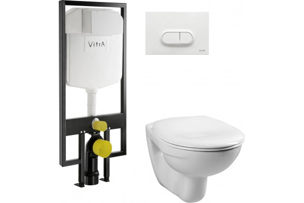 Комплект VitrA Normus 9773B003-7201 кнопка белая цвет белый,  в современном стиле
