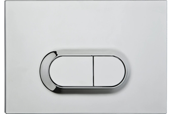 Комплект VitrA S50 9003B003-7201 кнопка хром цвет белый,  в современном стиле