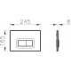 Комплект VitrA S50 9003B003-7201 кнопка хром цвет белый,  в современном стиле
