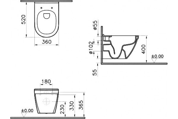 Комплект VitrA S50 9003B003-7201 кнопка хром цвет белый,  в современном стиле
