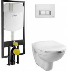 Комплект VitrA Normus 9773B003-7200 кнопка хром цвет белый,  в современном стиле