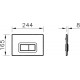 Комплект VitrA Normus 9773B003-7200 кнопка хром цвет белый,  в современном стиле
