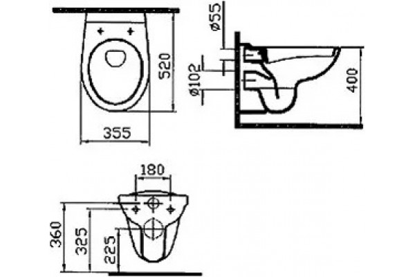Комплект VitrA Normus 9773B003-7200 кнопка хром цвет белый,  в современном стиле