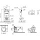 Комплект VitrA Normus 9773B003-7203 кнопка матовый хром цвет белый,  в современном стиле