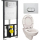 Комплект VitrA S20 9004В003-7202 кнопка хром цвет белый,  в современном стиле