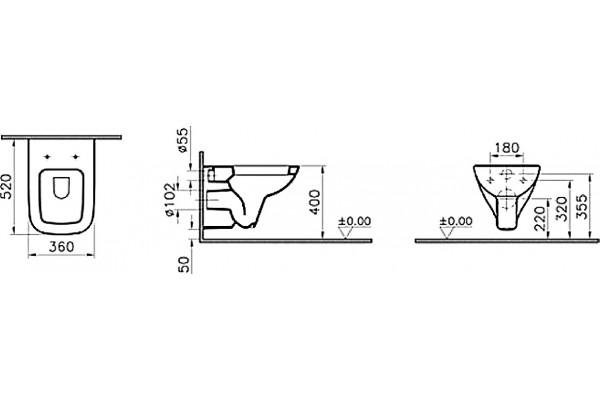 Комплект VitrA S20 9004В003-7202 кнопка хром цвет белый,  в современном стиле