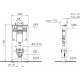 Комплект VitrA Uno 9773B003-7206 подвесной унитаз + инсталляция + кнопка цвет белый, бачок 3/6 л