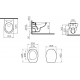 Комплект VitrA Uno 9773B003-7206 подвесной унитаз + инсталляция + кнопка цвет белый, бачок 3/6 л