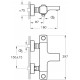 Термостат VitrA AquaHeat SS3 A47159EXP для ванны с душем, хром, длина излива 18 см