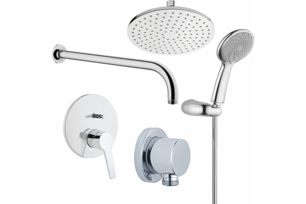 Душевой комплект VitrA Solid S A49264EXP С ВНУТРЕННЕЙ ЧАСТЬЮ хром, шланг 150 см