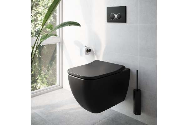 Унитаз подвесной VitrA Shift 7742B083-0075 черный, прямоугольный, 36x54 см