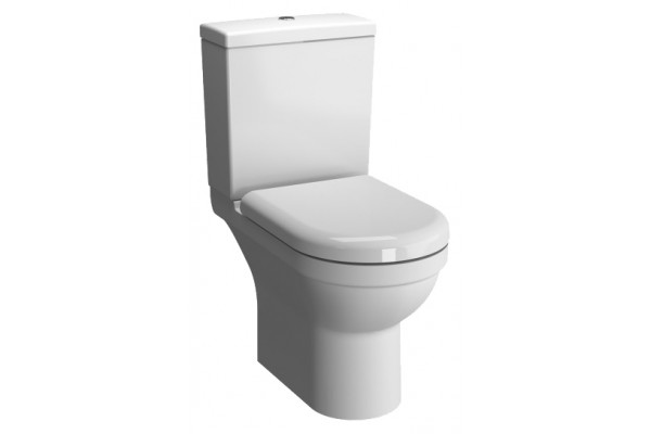 Унитаз-компакт VitrA S50 с микролифтом безободковый, белый, овальный, 39x65.5 см