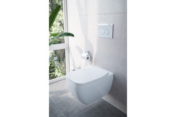Комплект Унитаз подвесной VitrA Shift 7742B003-0075 + Крышка-сиденье VitrA Shift 191-003-009 с микролифтом + Система инсталляции для унита, цвет белый,  в современном стиле